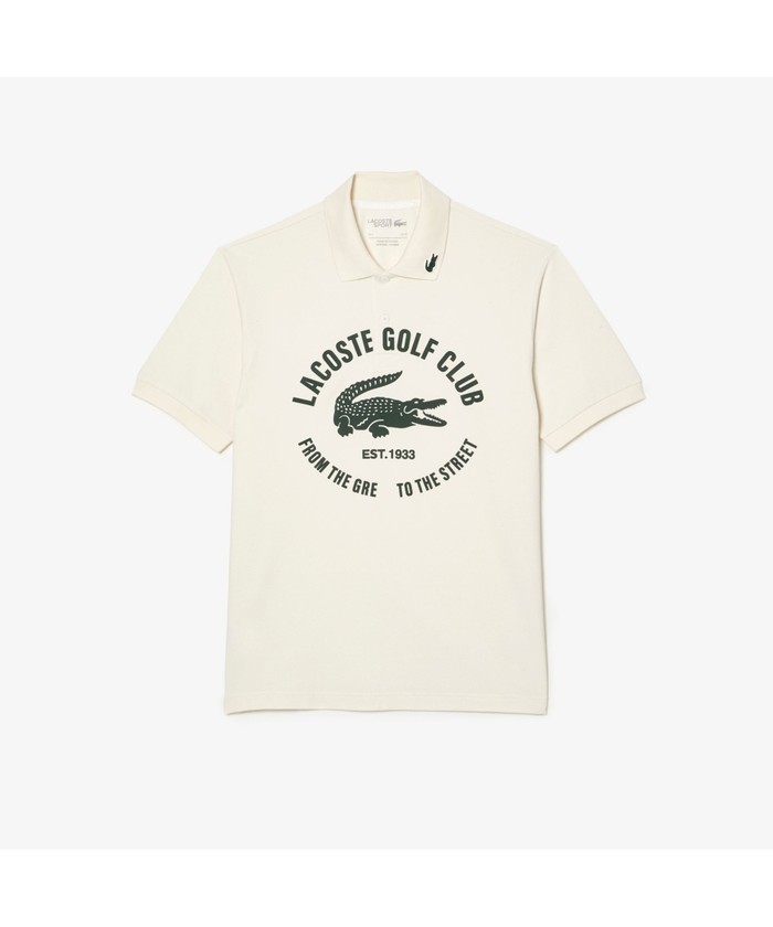 LACOSTE ポロシャツ サイズM ゴルフウェア LACOSTE ラコステ ポロシャツ 半袖 ミニマム 総柄プリント