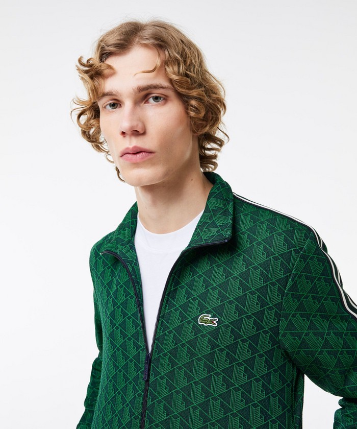 ラコステ LACOSTE モノグラムジャカードトラックジャケット ラコステ LACOSTE モノグラムジャカードトラックジャケット