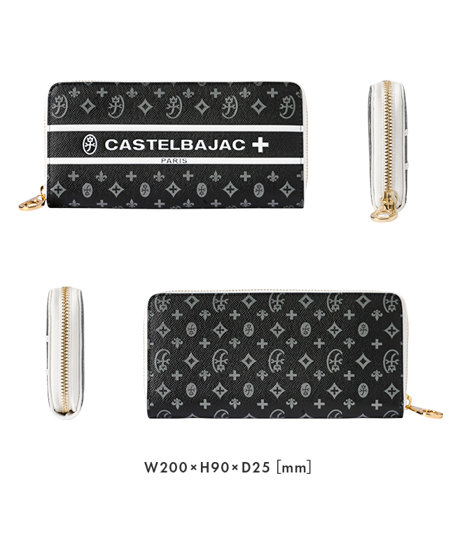 【CASTELBAJAC】カステルバジャック ラウンドジップ　長財布 クラー　白 カステルバジャック CASTELBAJAC カステルバジャック 財布 長