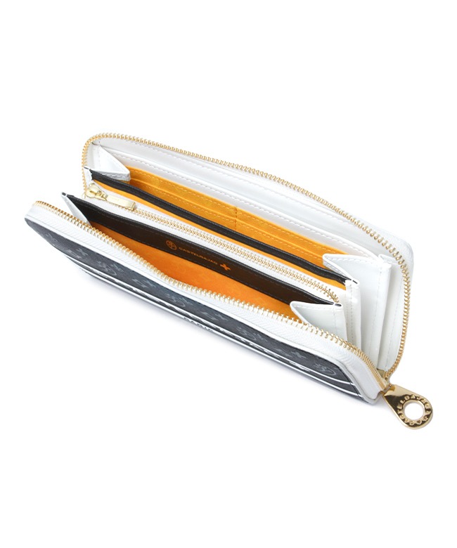 カステルバジャック ラウンド財布　新品未使用　ホワイト　￥19,800- CASTELBAJAC カステルバジャック 長財布 本革 ラウンド