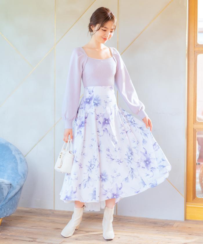 マーブルフラワースカート(505631541) | ウィルセレクション