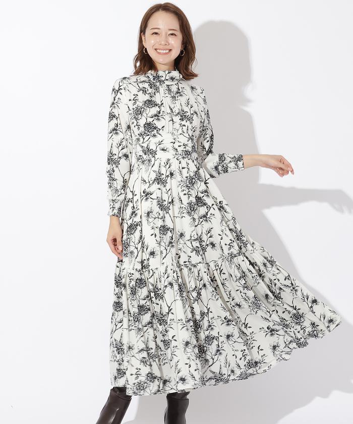 セール】ボタニカル柄ワンピース(505631560) | AND COUTURE(AND セール】ボタニカル柄ワンピース(505631560) | AND COUTURE(AND