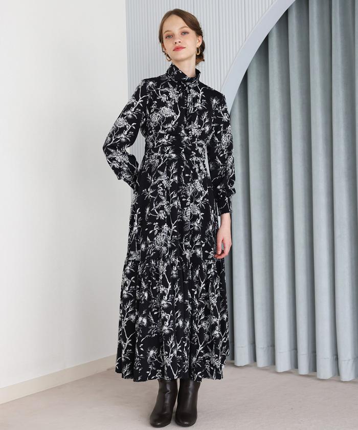 セール】ボタニカル柄ワンピース(505631560) | AND COUTURE(AND セール】ボタニカル柄ワンピース(505631560) | AND COUTURE(AND