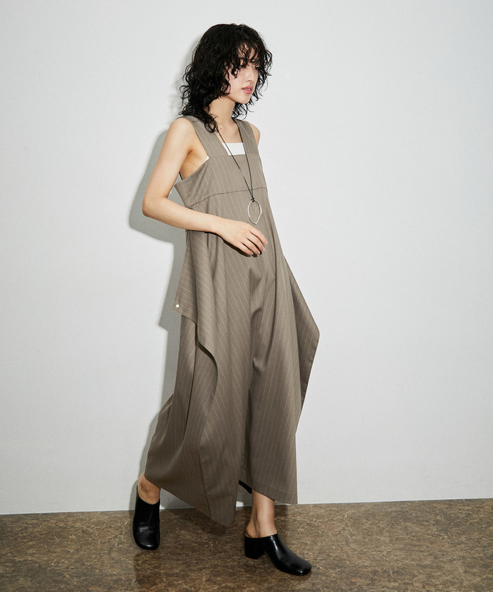 アダムエロペ　ジャンパースカート美品 サステナブル】2WAYシルエットジャンパースカート(505471647