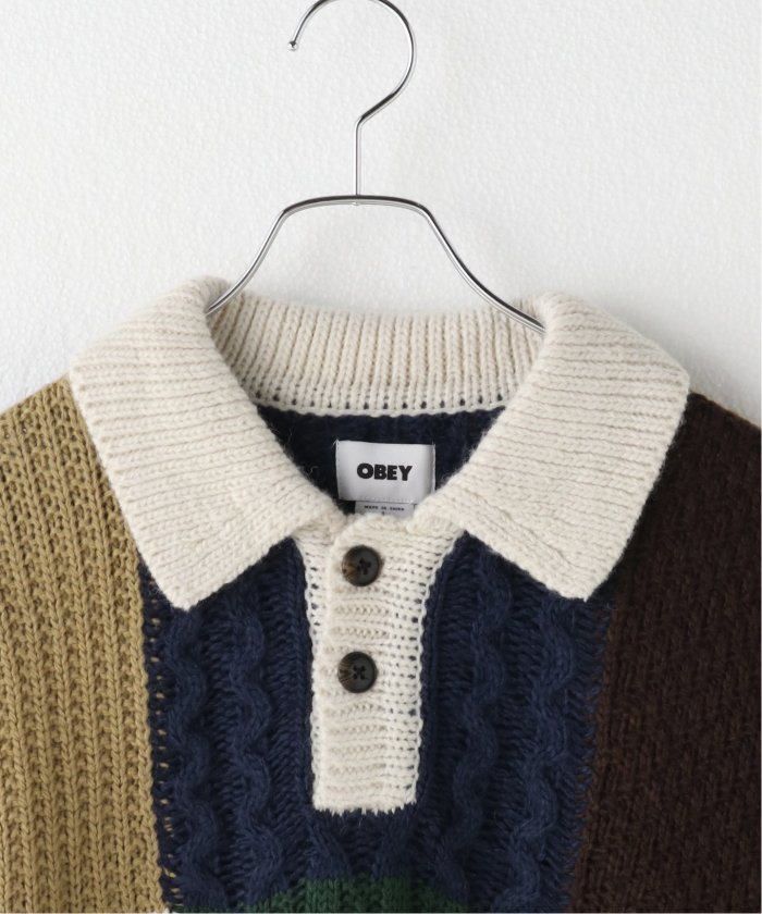 OBEY / オベイ】 OLIVER PATCHWORK SWEATER ニットネーター(505633028