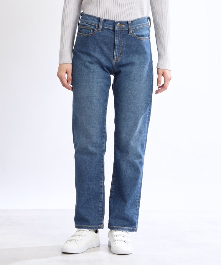   ストレート ハイ ストレッチ デニム ジーンズ 楽天市場】【SALE／60%OFF】【洗える】ストレートシルエット