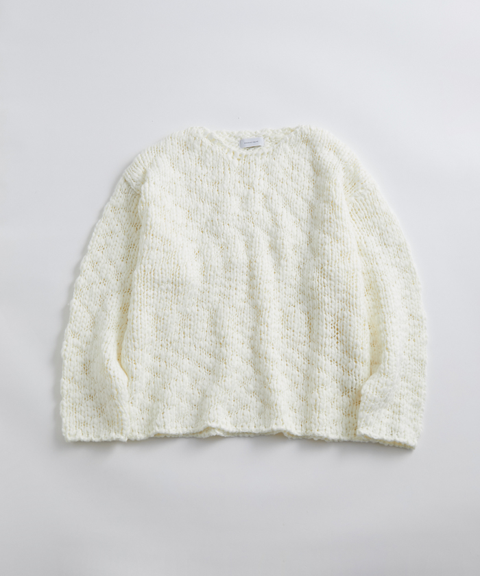 WEB限定】ルーズシルエット ハンドニット プルオーバー / 手編み風