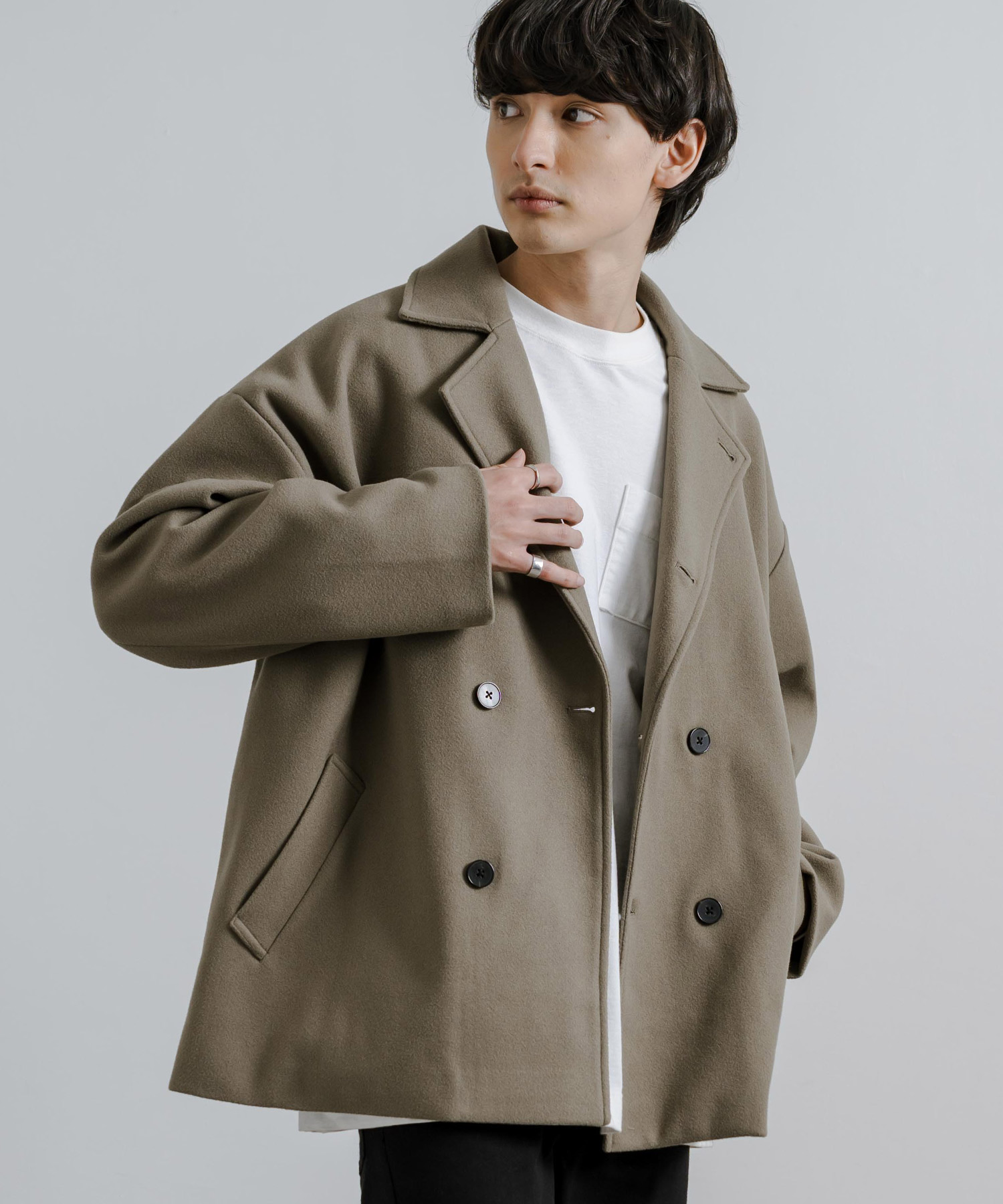 クーポン】ロッキーモンロー Rocky Monroe Pコート メンズ クーポン】ロッキーモンロー Rocky Monroe Pコート メンズ