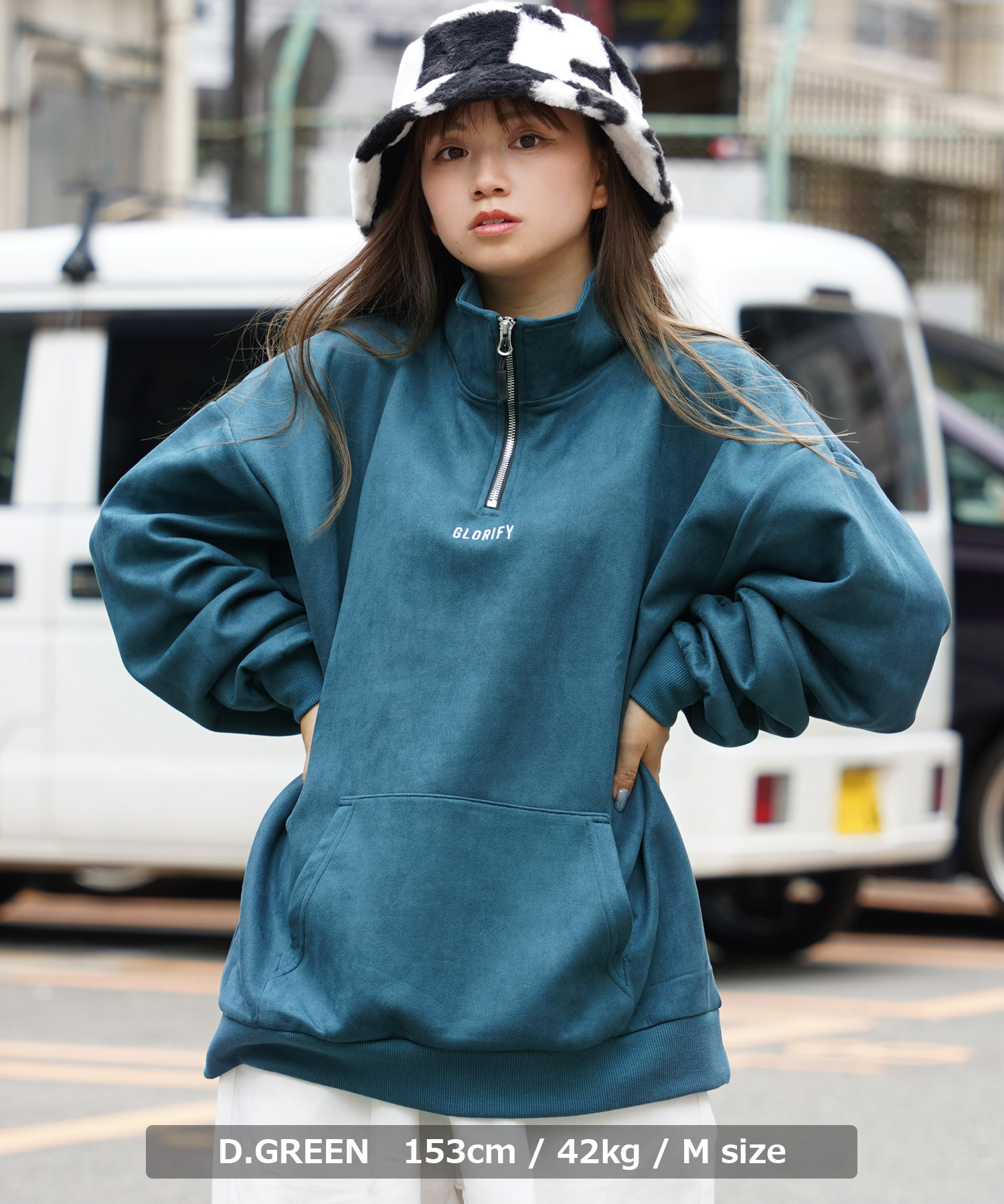 ワンフォークロージング 1111clothing ハーフジップ トレーナー