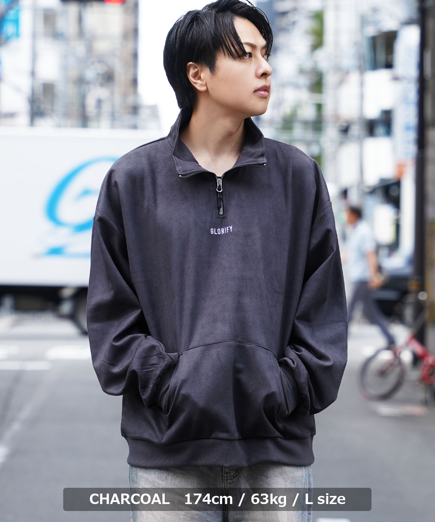 ワンフォークロージング 1111clothing ハーフジップ トレーナー