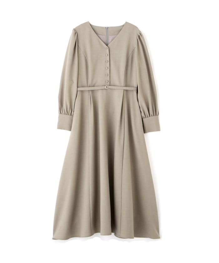 セール 50%OFF】Vネックパネルラインワンピース(505624676