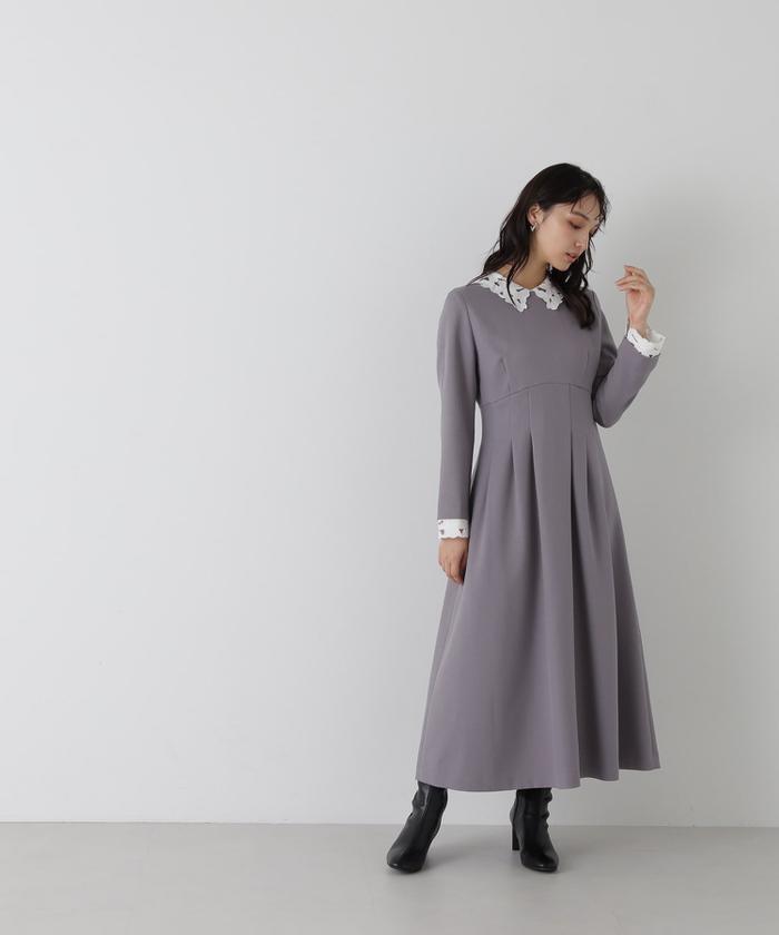 セール 50%OFF】エンブロイダリーカラーワンピース(505634957 セール 50%OFF】エンブロイダリーカラーワンピース(505634957
