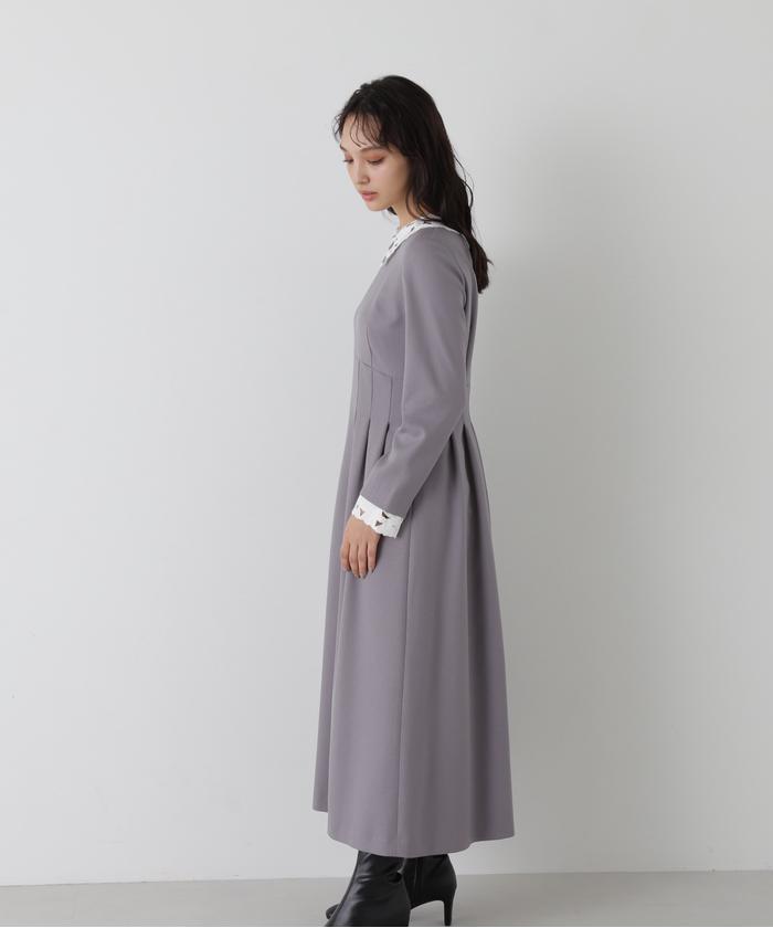 【ナチュラルビューティーベーシック】エンブロイダリーカラーワンピース セール 50%OFF】エンブロイダリーカラーワンピース(505634957
