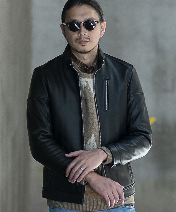 セール10%OFF】シングルライダースレザージャケット(505635489 セール10%OFF】シングルライダースレザージャケット(505635489