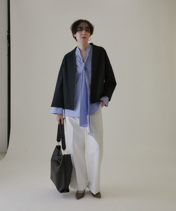セール】【WEB限定】ウールライクノーカラーショートコート