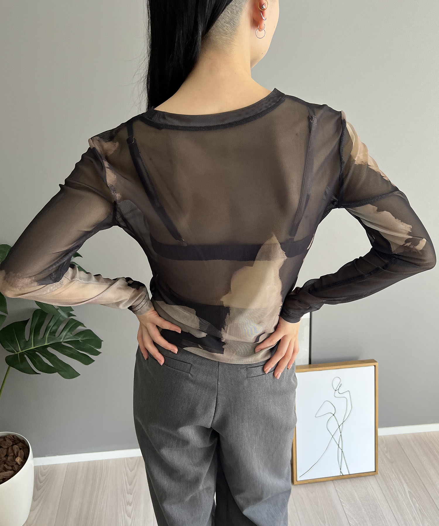 【Since Then】フレンチ シック セットアップ ブラウン 奈月セナ着用 フレンチトップスセットアップ【IVO】