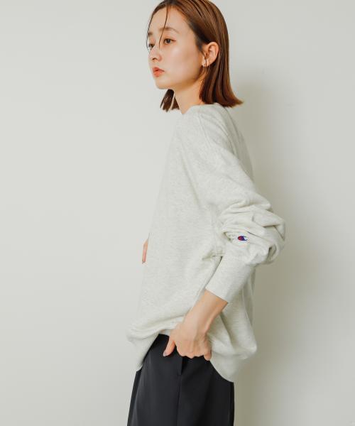 別注』champion×SENSE OF PLACE ハーフジップスウェット