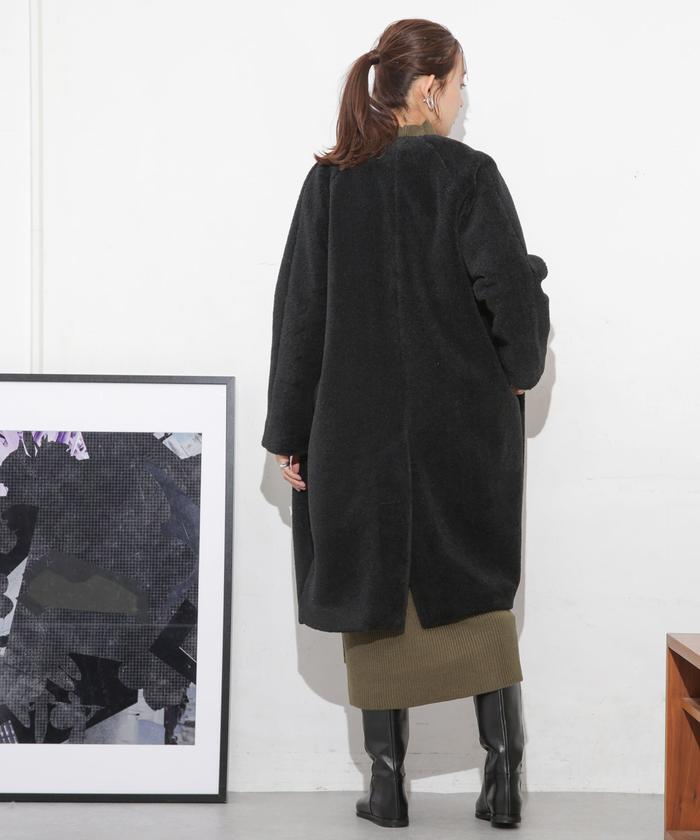 セール 50%OFF】ノーカラーボアコート(505496898) | ナノ