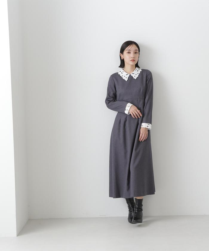 セール 50%OFF】エンブロイダリーカラーワンピース(505634957