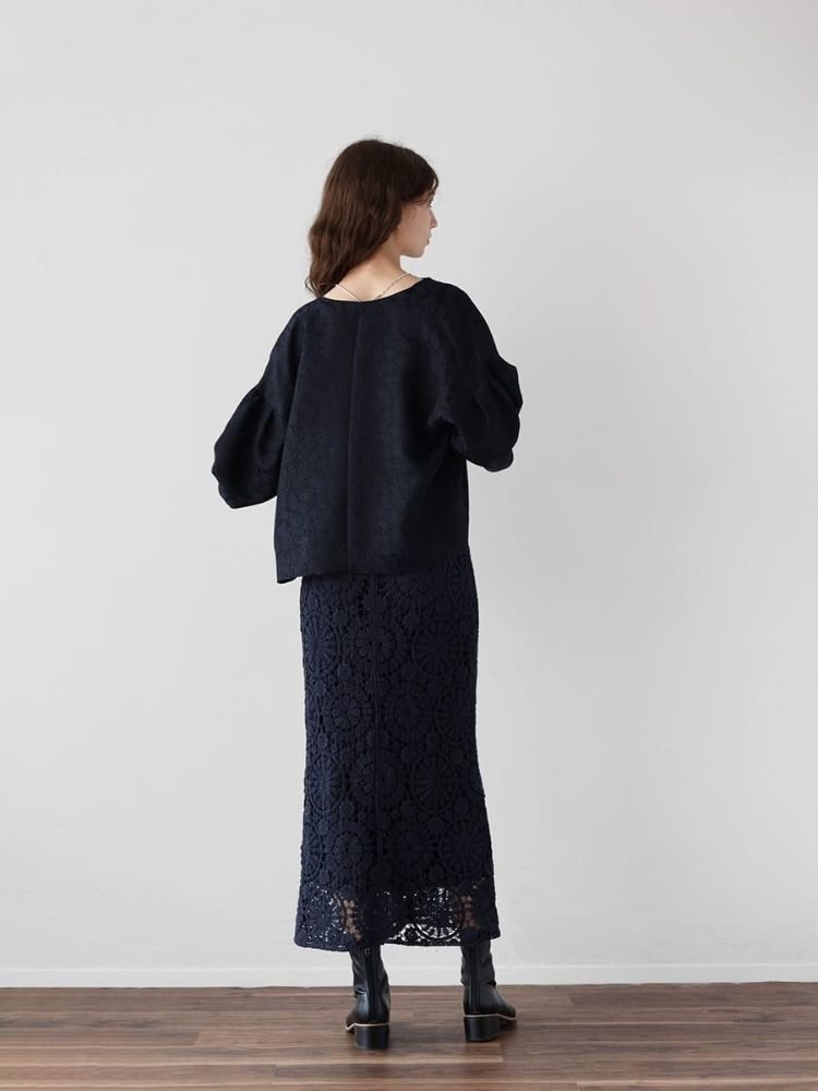 匿名配送　美品　アルベルタフェレッティ　ニットスカート　ヴィンテージ　ブラック セール 48%OFF】ヴァン Vin Ample クロシェニットIライン