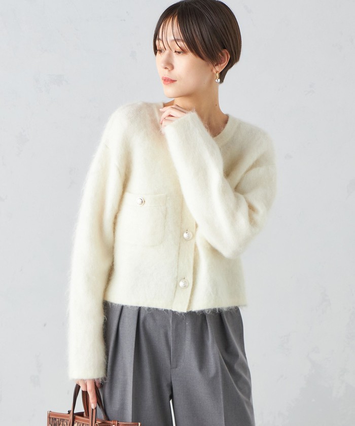 セール】モヘヤ混 ヘアリー ニット ジャケット ◇(505641743