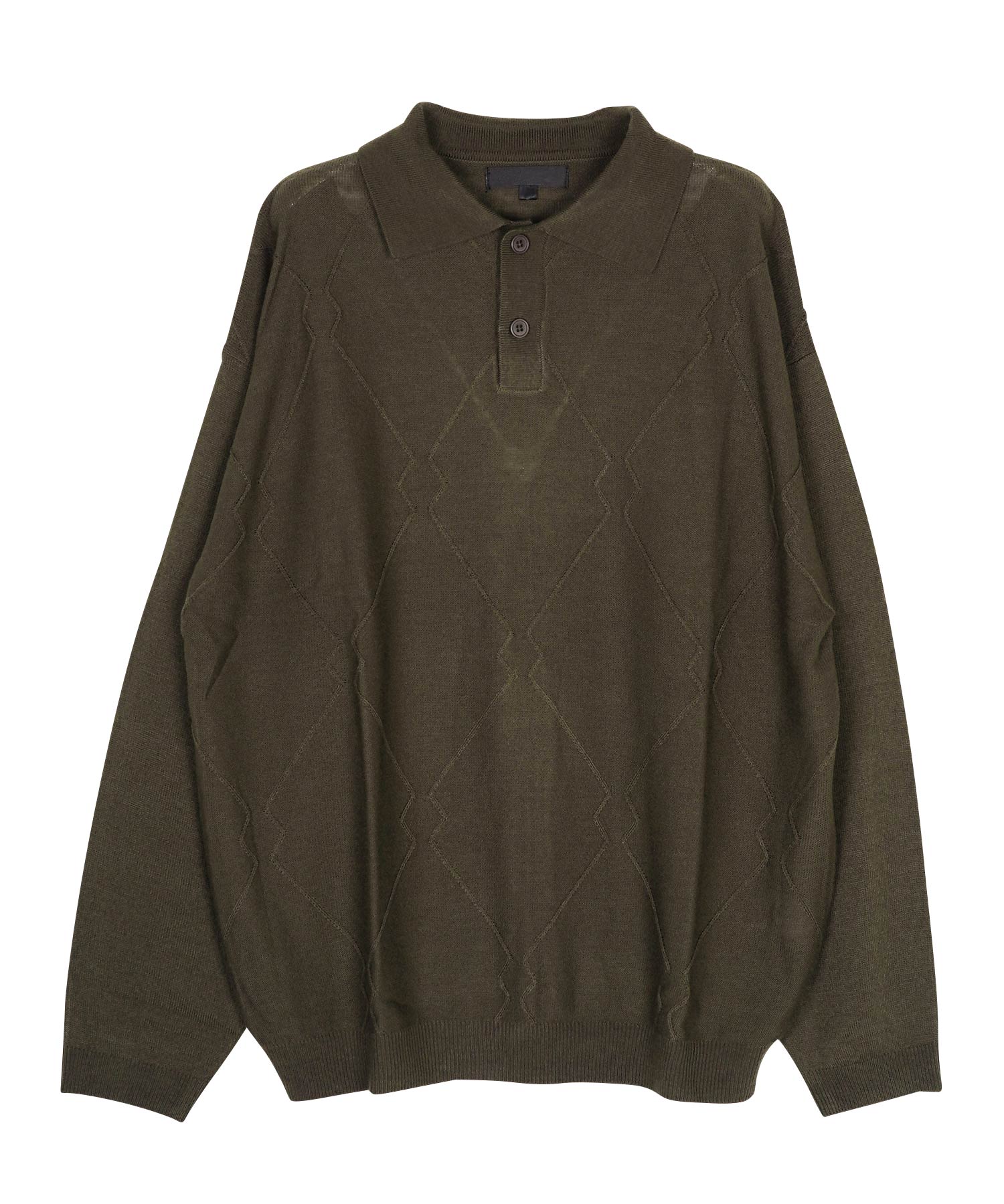 ジギーズショップ JIGGYS SHOP ニットポロシャツ ロングスリーブ