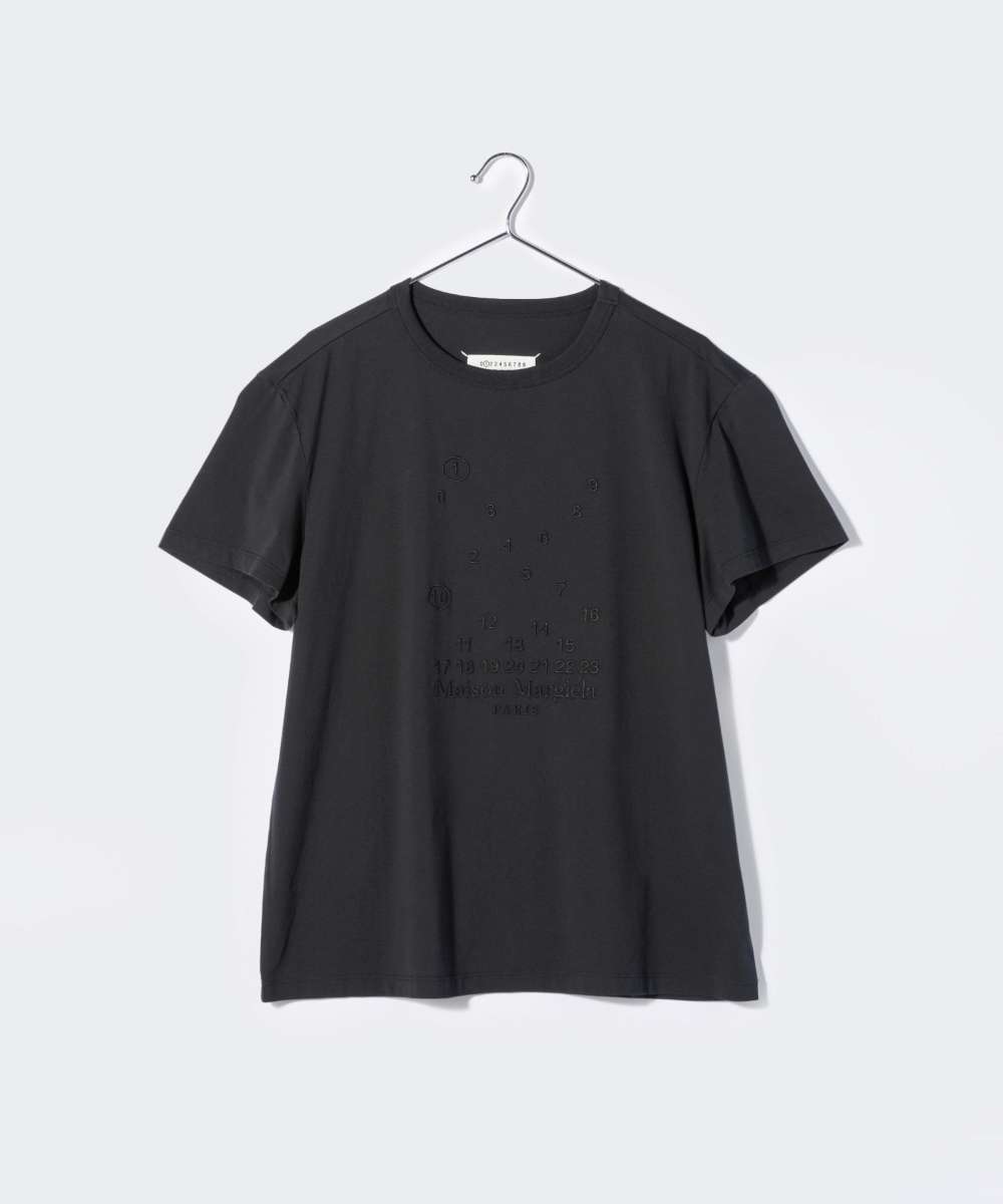 ◆Maison Margiela◆ コットン 半袖ロゴTシャツ クーポン】メゾン マルジェラ MAISON MARGIELA ナンバリングロゴ