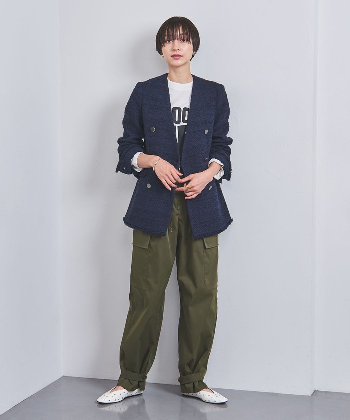 ユナイテッドアローズ ドローストカーゴパンツ ネイビー ドロースト カーゴパンツ （カーゴパンツ）｜UNITED ARROWS