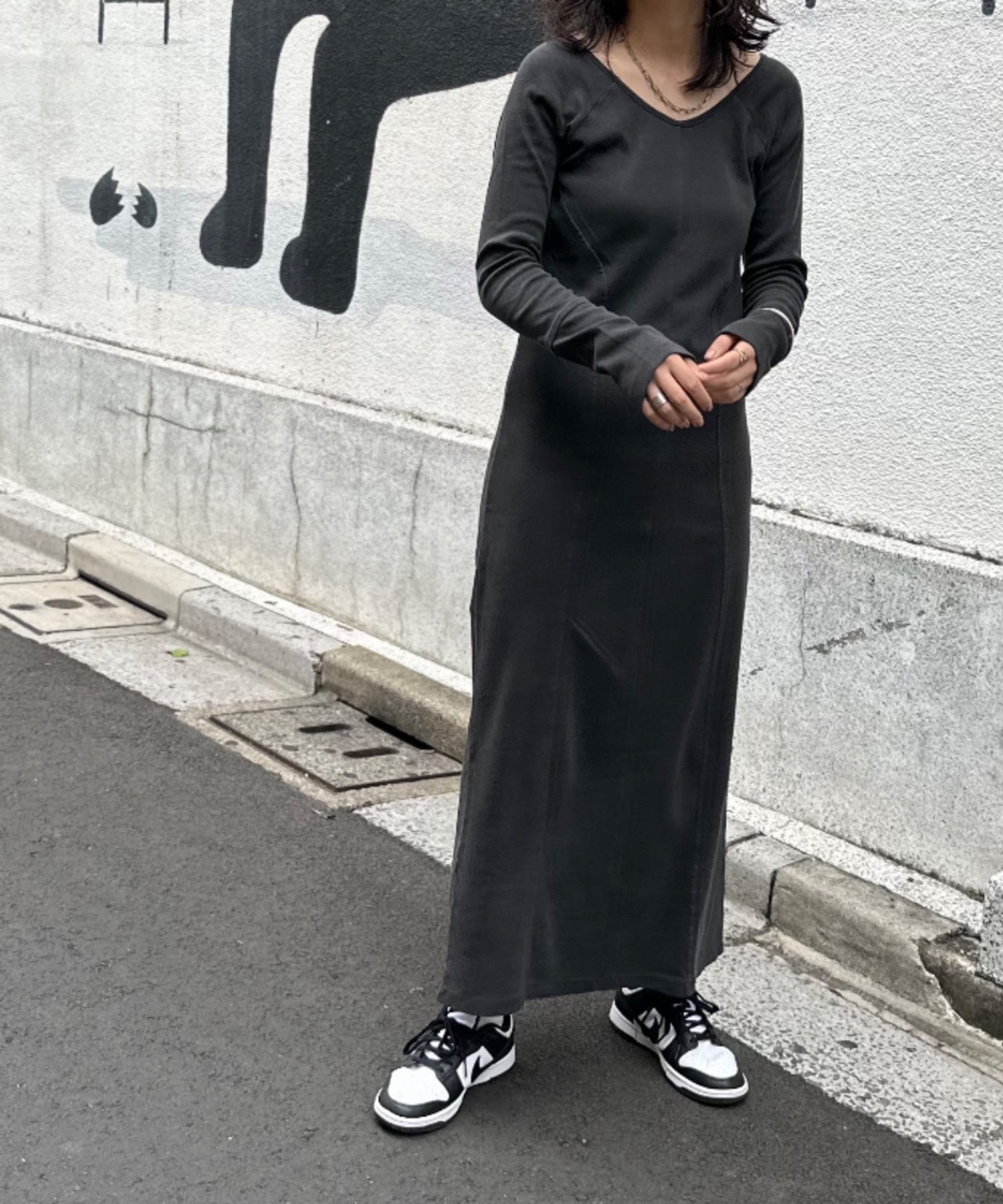【Massimo Dutti】バックオープン チェックミディワンピース バックオープン パネルラインワンピース(505648920