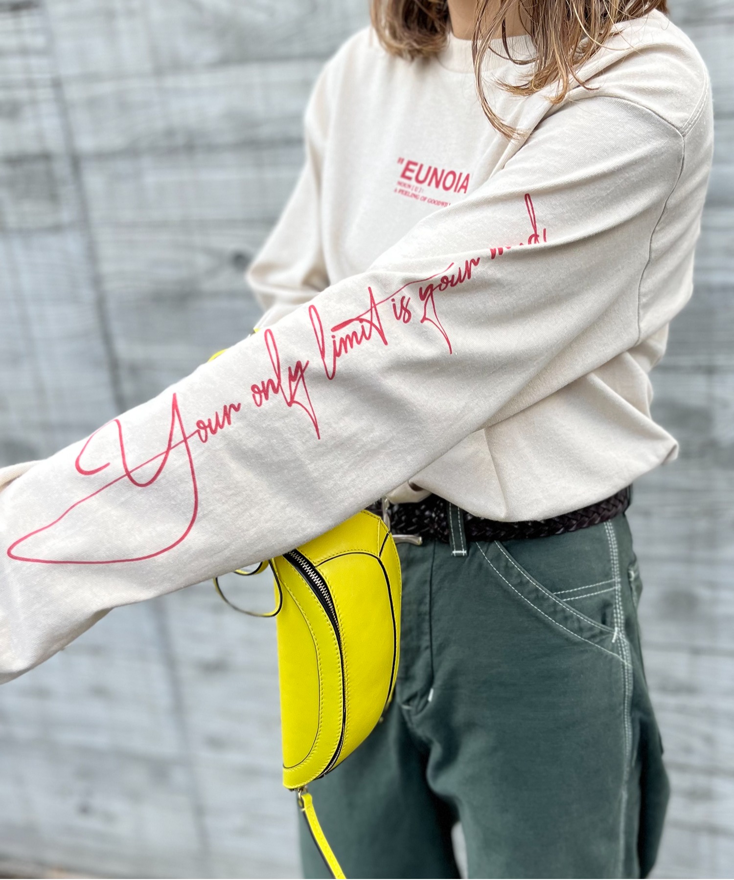 GILDAN 袖ロゴプリントロングスリーブTシャツ(505648932