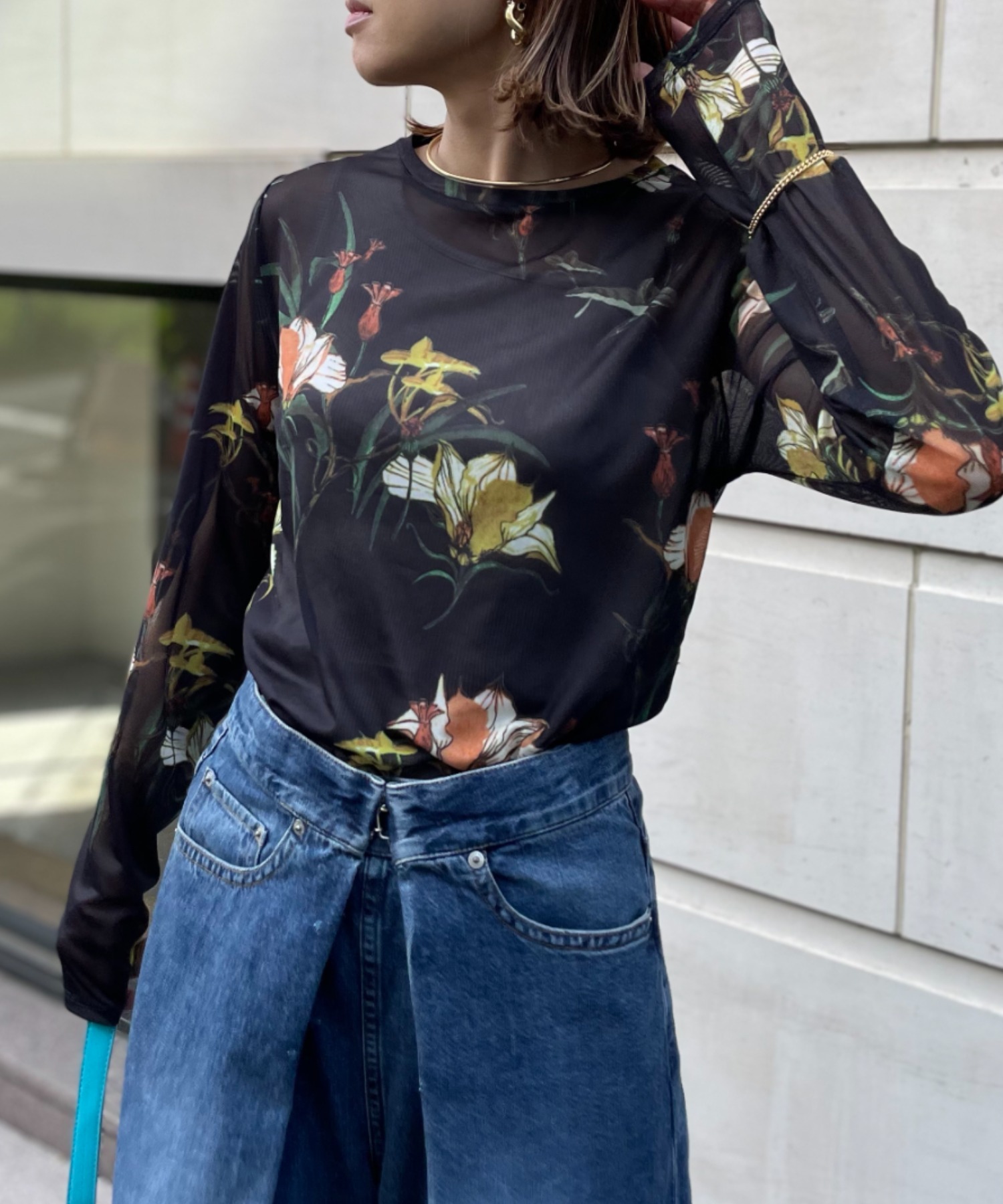アソート アブストラクト・レオパード・花柄チュールトップス アソート アブストラクト・レオパード・花柄チュールトップス