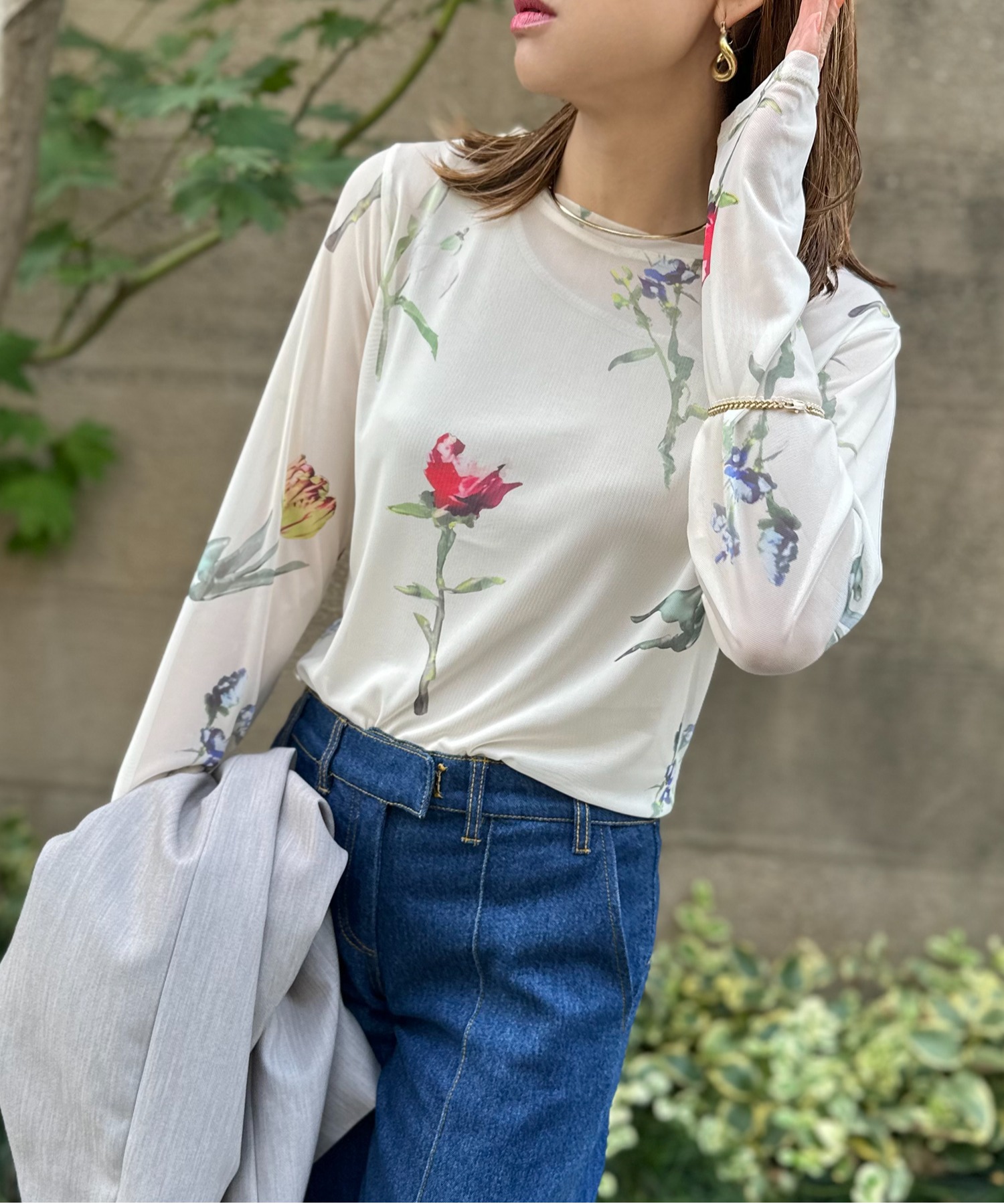 アソート アブストラクト・レオパード・花柄チュールトップス アソート アブストラクト・レオパード・花柄チュールトップス