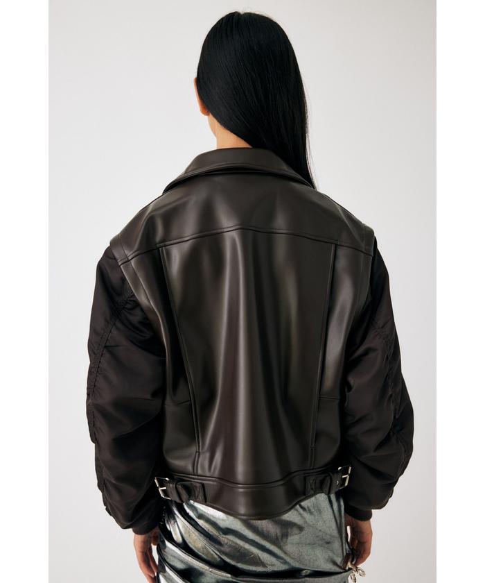 FAUX LEATHER DETACHABLE ジャケット MOUSSY