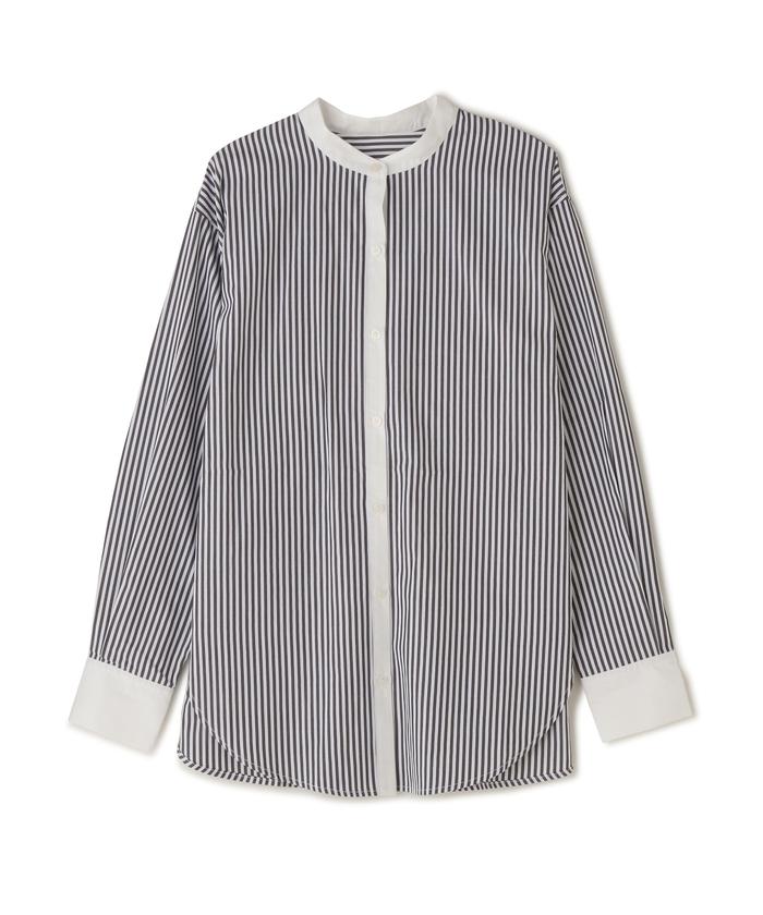 エブール24ss ライトコットンシルクバンドカラークレリック