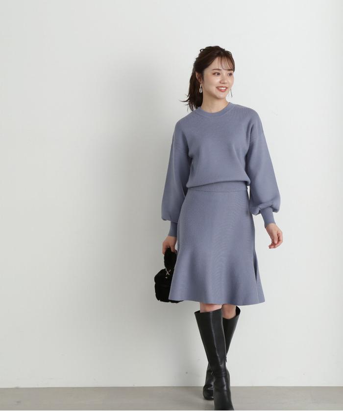 セール 50%OFF】ニットミニスカートセットアップ WEB限定カラー セール 50%OFF】ニットミニスカートセットアップ WEB限定カラー