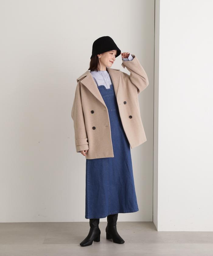 セール】ウールパイルダブルミディコート《S Size Line