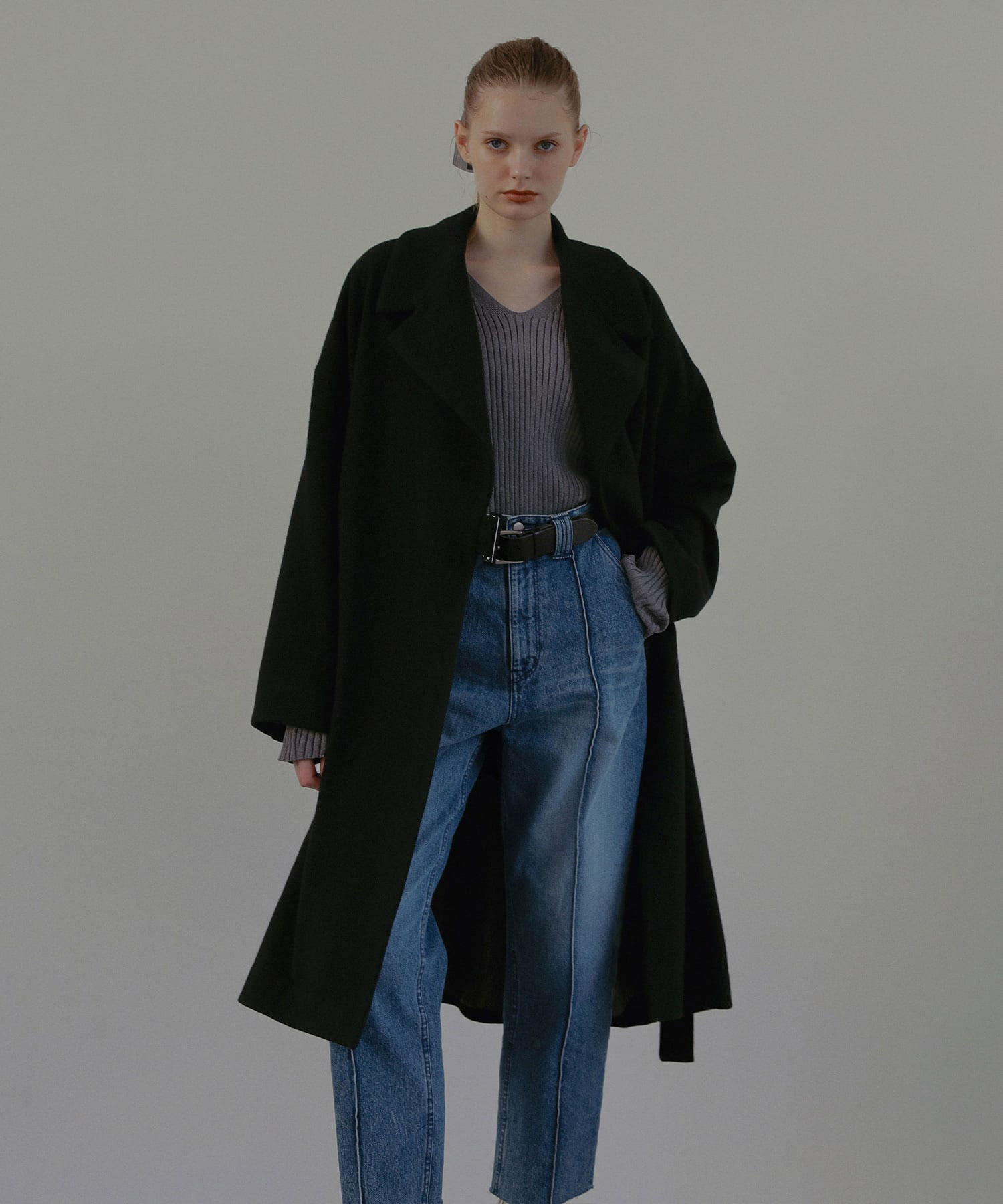 MIELI INVARIANT＊Melton Wool Gown Coat MIELI INVARIANT＊Melton Wool Gown Coat