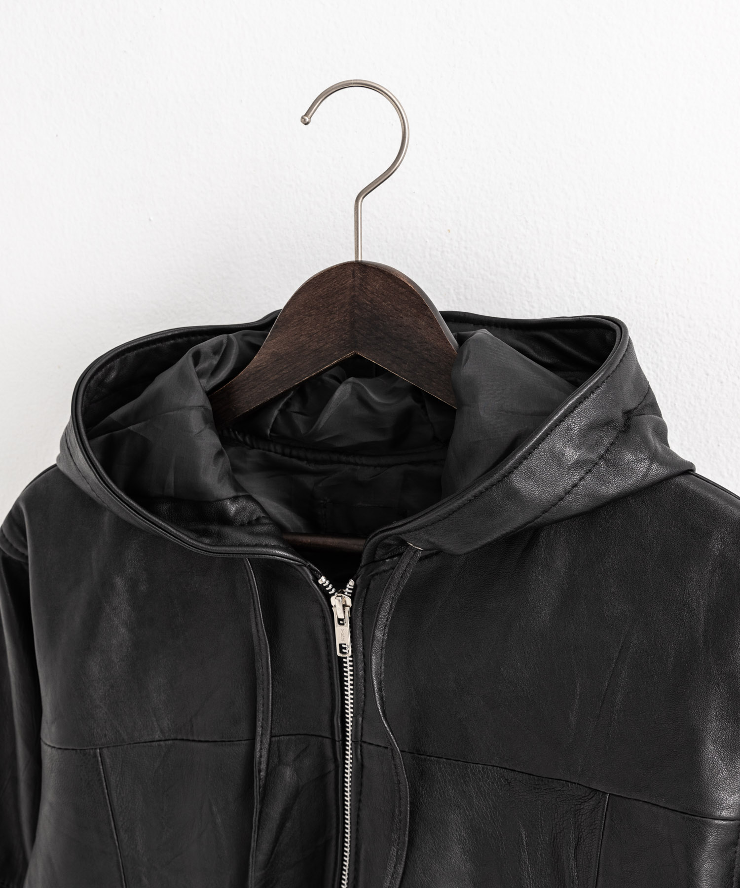 07AW RICK OWENS 襟付き レザー ジャケット ブルゾン ライダース RICK OWENS | CLASSIC FLIGHT JACKET