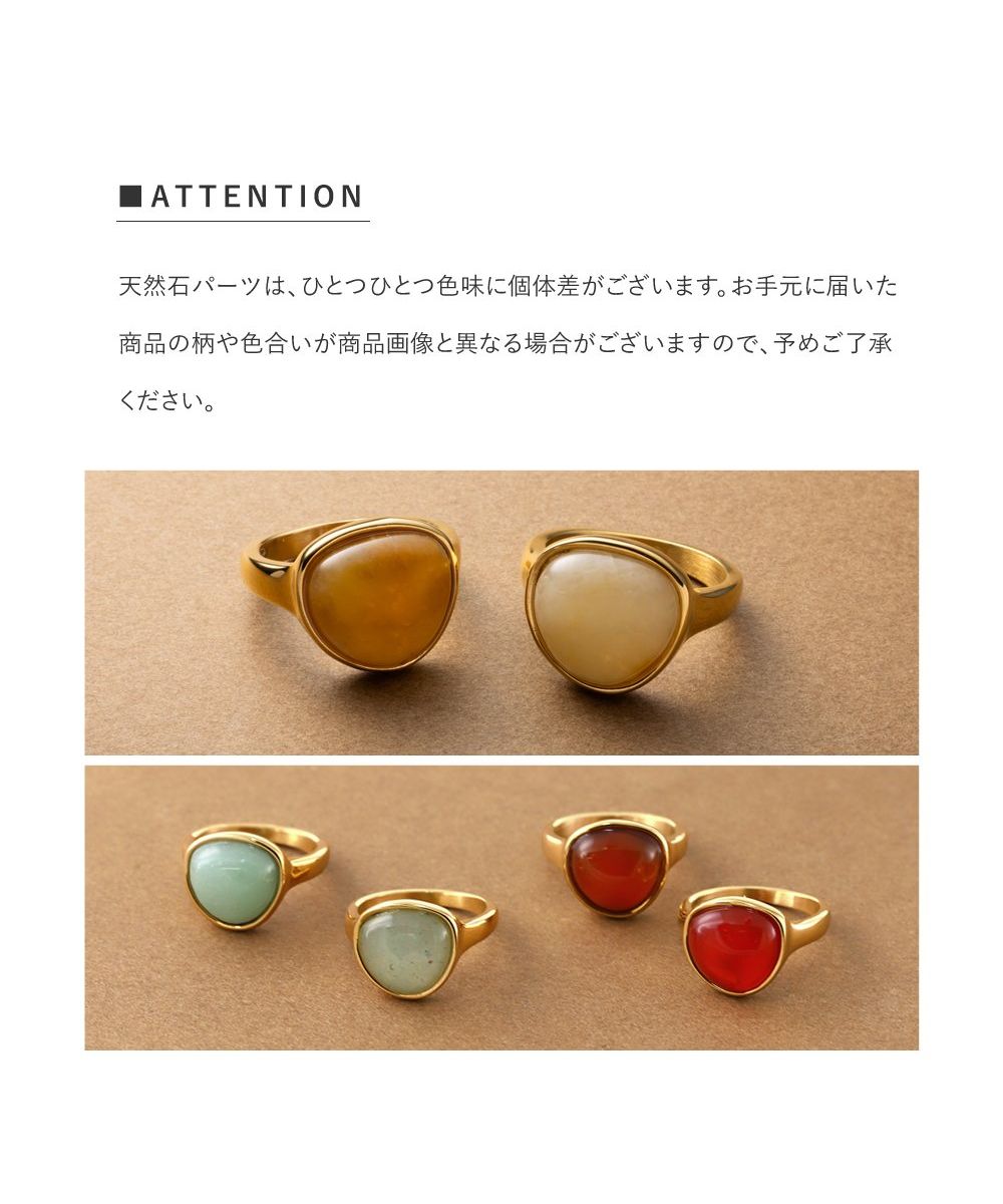 クリームドット Cream dot. 大粒ぷっくり天然石のステンレス製