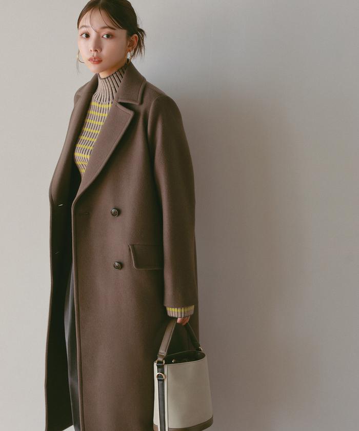 セール】HAMILTON ラムズチェスターコート《S Size Line セール】HAMILTON ラムズチェスターコート《S Size Line
