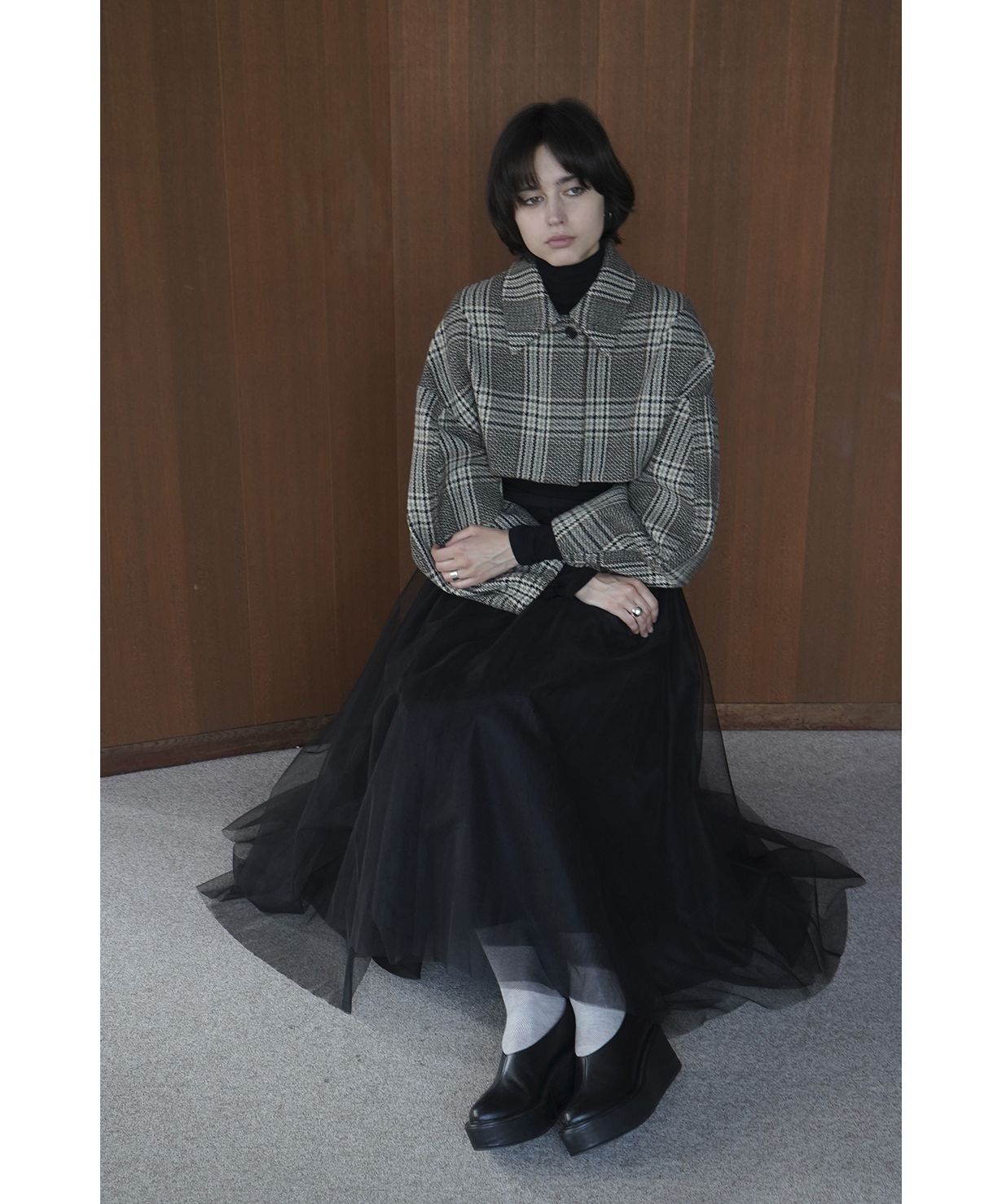 ROUND SLEEVE SHORT JACKET clane