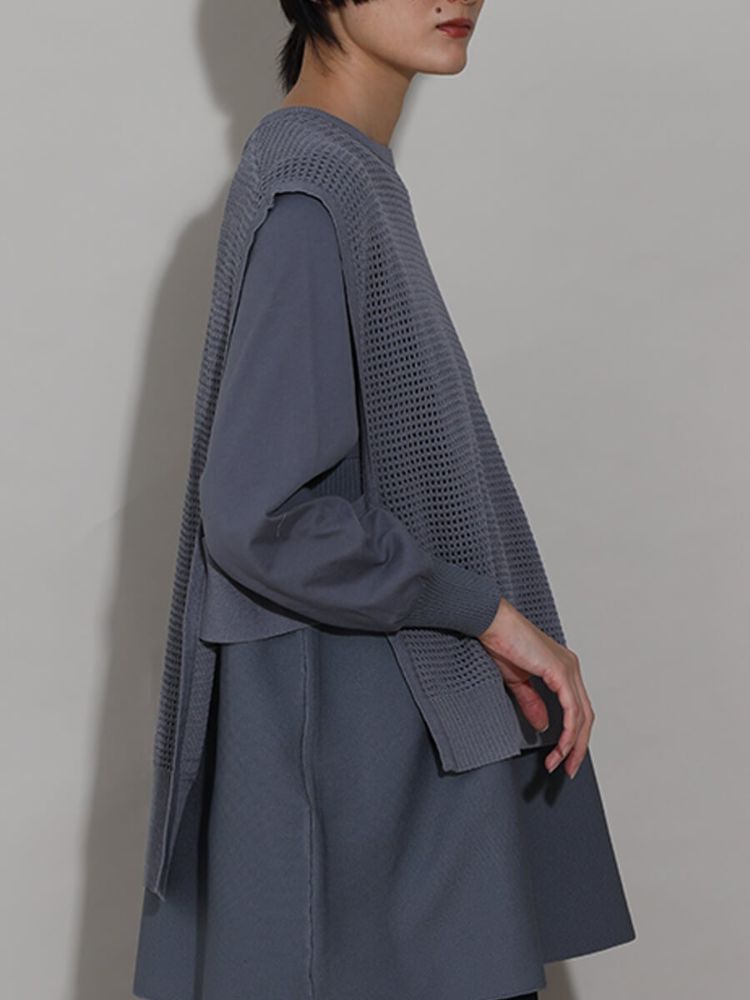 セール 15%OFF】ラシュッド LASUD メッシュベスト×ニット