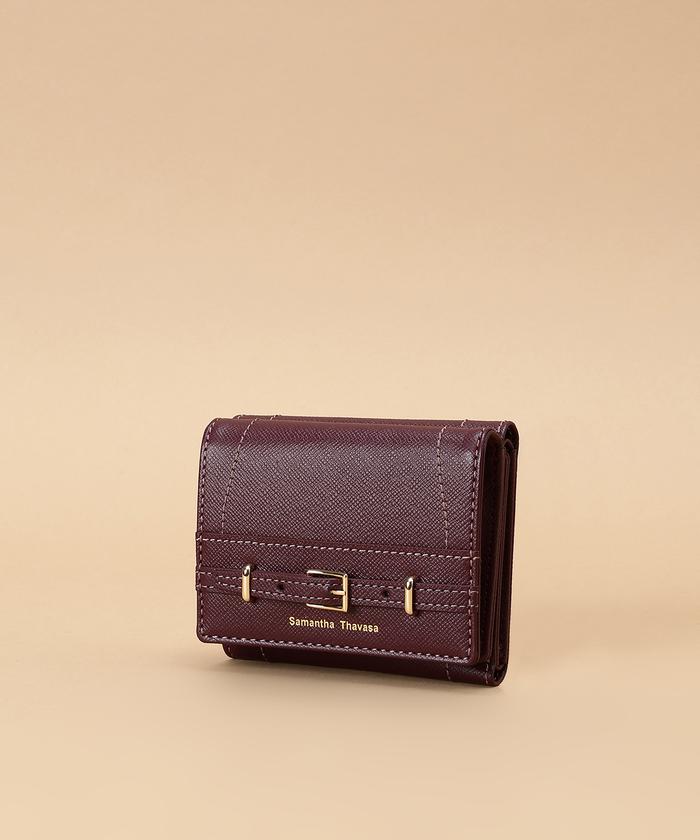 未使用品 Samantha Thavasa 二つ折り財布 ベルト クーポン】【セール 50%OFF】ベルトデザイン 三つ折り財布