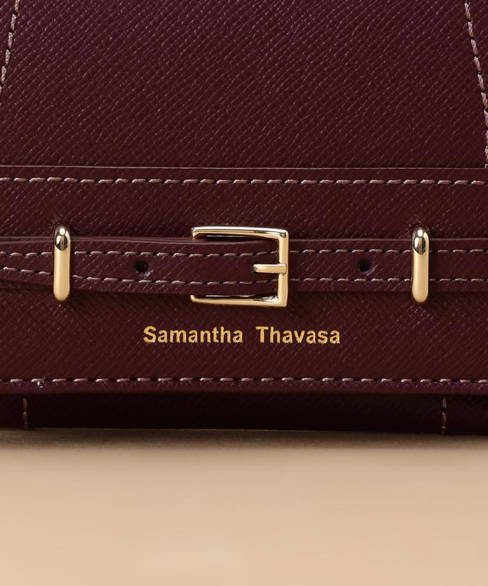 未使用品 Samantha Thavasa 二つ折り財布 ベルト クーポン】【セール 50%OFF】ベルトデザイン 三つ折り財布