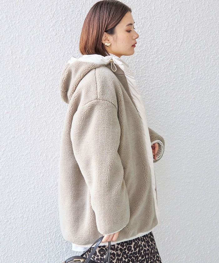 セール 30%OFF】ボア キルティング リバーシブル フード コート