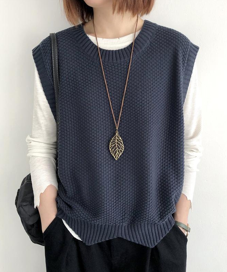 セール33%OFF】裾レース編みスカラップベスト ニットベスト
