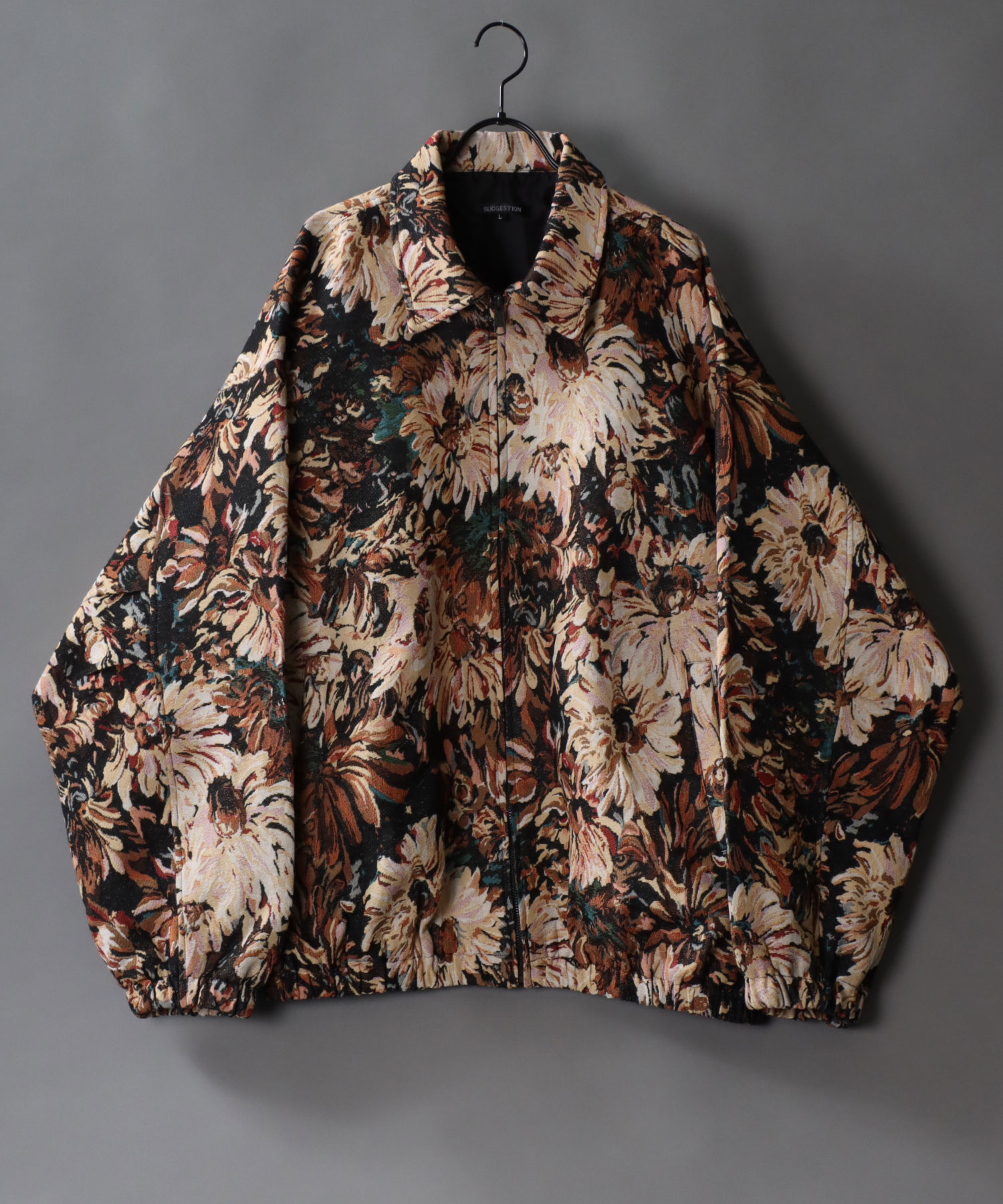 SITRY ジップブルゾン ボマージャケット SITRY ブルゾン アウター polyester tropical zip blouson