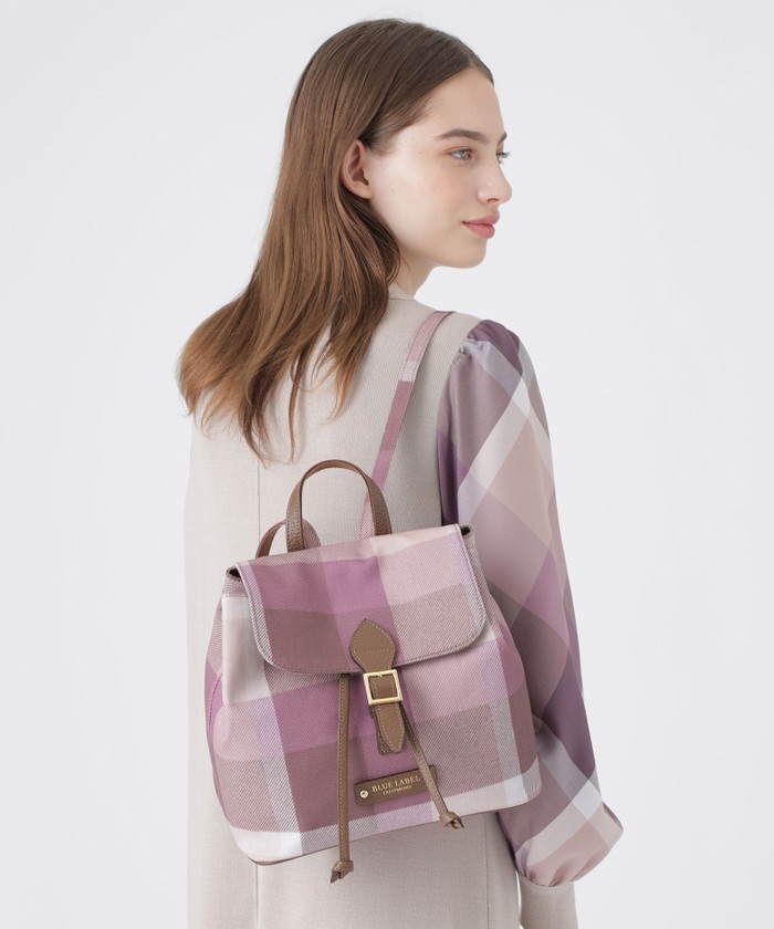 BLUE LABEL クレストブリッジ　チェック　PVC バックパック　リュック クレストブリッジチェックPVCバックパック（バッグ）｜BLUE