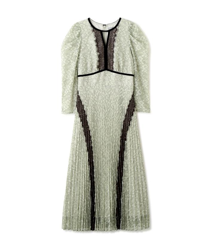 セール 60%OFF】ベロアパイピングミックスレースワンピース