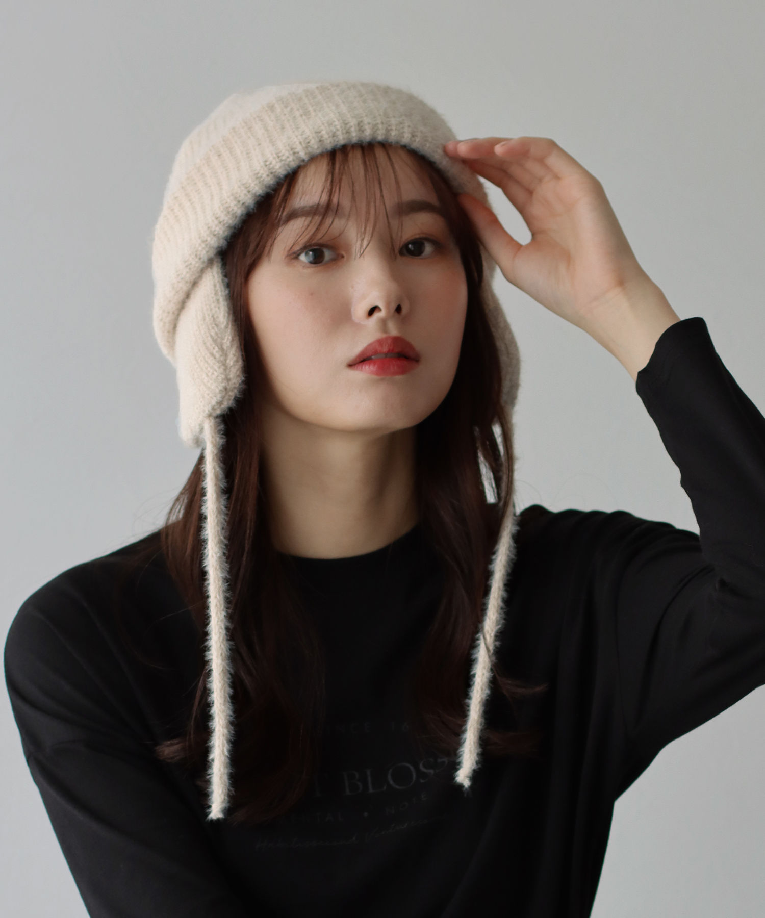 ブルーイースト BLUEEAST 耳当て付き2WAYニットキャップ
